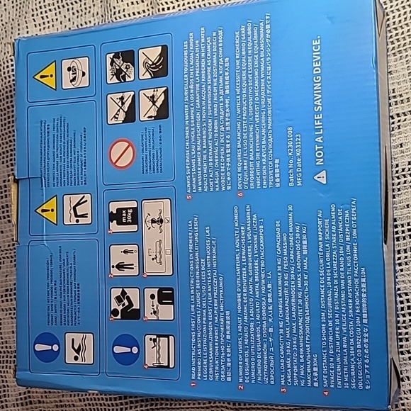 NIB Baby Swim Float, (L) ages 12-36 months, comes with pump and canopy - Picture 2 of 12